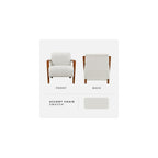 Lexicon Modern Accent Chair with Solid Wood Frame in Chestnut Finish, Chenille Fabric Upholstered Living Room Lounge Arm Chair, Thick and Comfy Innerspring Seat Cushion, Beige
