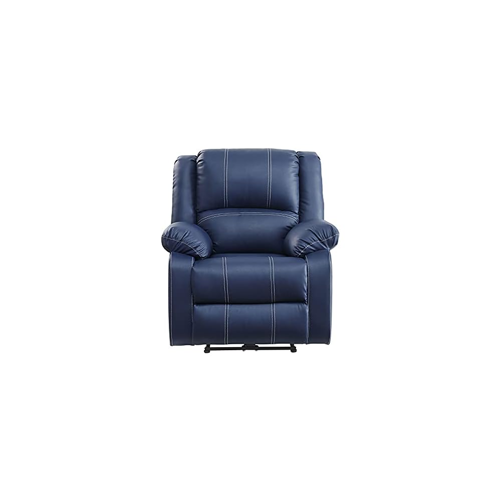 Power Recliner Up to 250 LBS Single Sofa Reading Chair Ergonomic Lounge Chair Living Room Chair USB Ports Easy-to-Reach Side Button Blue