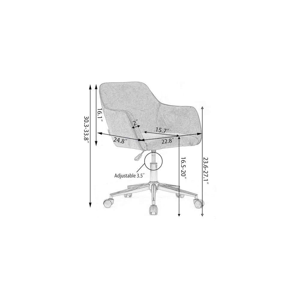 Chair Simple Modern Home Office Chair Comfy Computer Chairs Office Wide Desk Chair for Adult, Student,Bedroom,Home