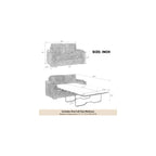 Merax 56.7" Pull Out Sofa Bed with Full Size Mattress, Sleeper Sofa Couch