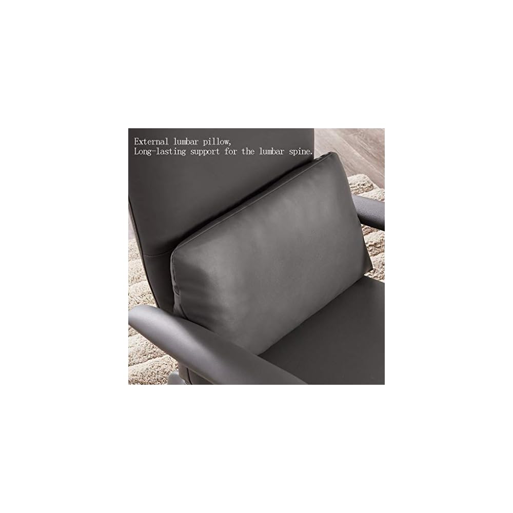 Chairs Reclining Boss Chair Ergonomic Office Chair Comfortable and Sedentary Computer Chair Home Back Seat (Color : Light Grey)