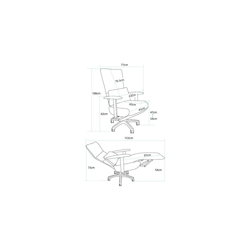 Chairs Reclining Boss Chair Ergonomic Office Chair Comfortable and Sedentary Computer Chair Home Back Seat (Color : Light Grey)