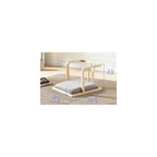 Wood Tatami Legless Floor Chair Sofa Game Seating with Back Support for Living Room Balcony