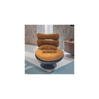 Recliner Chair, Brown Fabric Plush Lounge Chair for Living Room & Bedroom