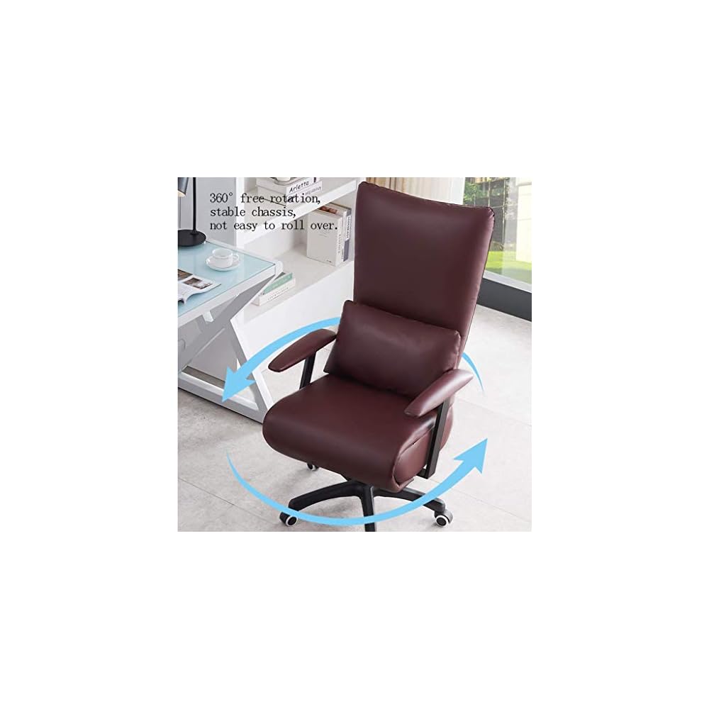 Chairs Reclining Boss Chair Ergonomic Office Chair Comfortable and Sedentary Computer Chair Home Back Seat (Color : Light Grey)