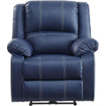 Power Recliner Up to 250 LBS Single Sofa Reading Chair Ergonomic Lounge Chair Living Room Chair USB Ports Easy-to-Reach Side Button Blue